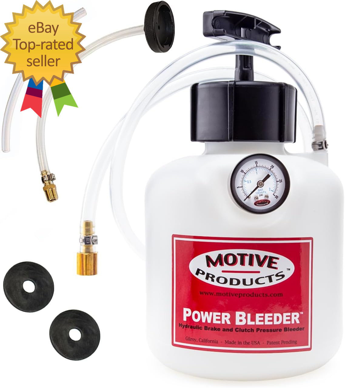 0108 Late Model GM Compatible Power Bleeder 2-Quart Tank with Hose and Adapter