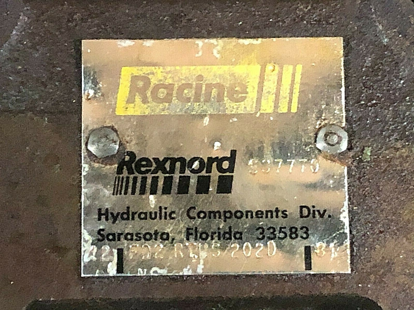 Rexnord Racine SS7770 12 FD2RT, HS202D 81