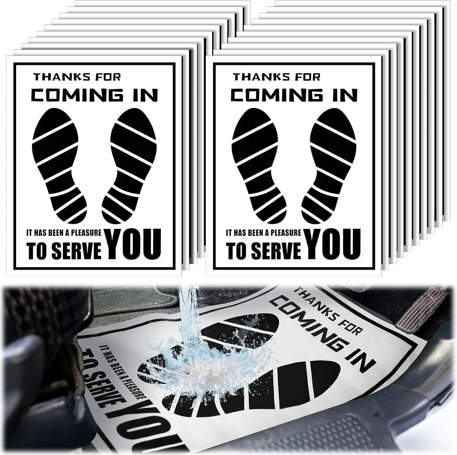 500x Car Floor Mats Plastic Coated Disposable Paper Protective Dealer Garage