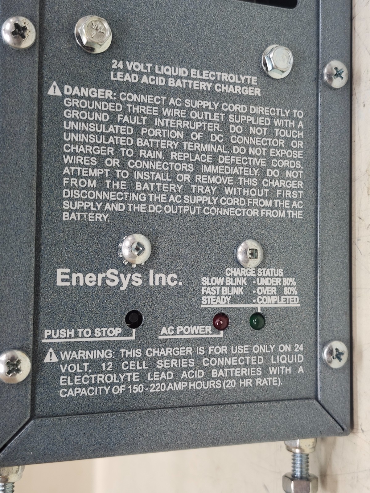 Enersys Inc. 24 Volt Forklift Battery Charger Model: 24680L FREE SHIPPING