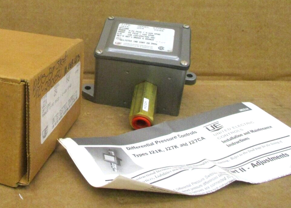 United Electric Controls J21K Model 254 Differential Pressure Control 49654HI