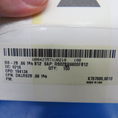 DALE/VISHAY RS02BR6600FB12 Qty of 10 per Lot RS2B .66 1% THT AXL LEADED