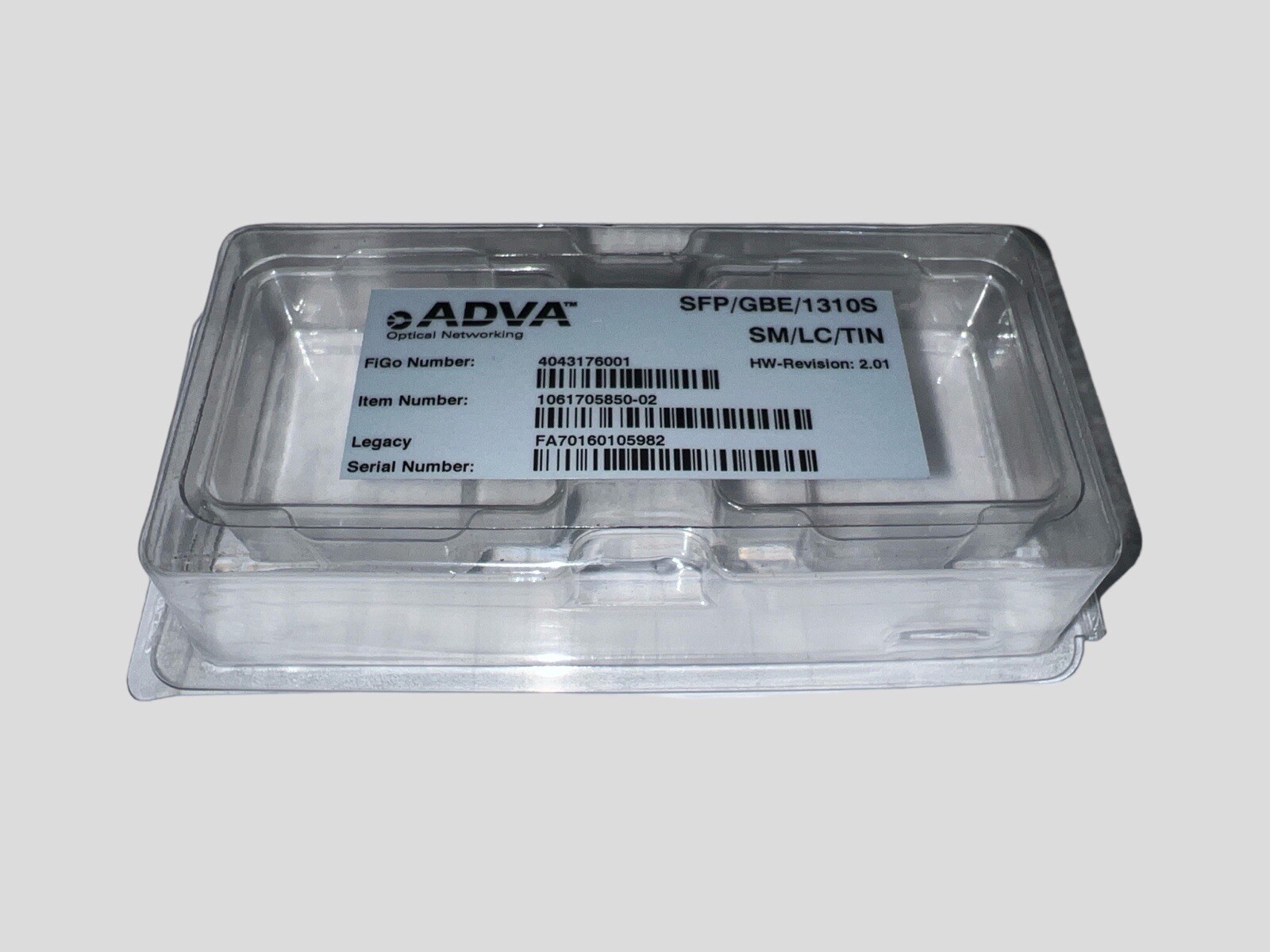 ADVA SFP/GBE/1310S SM/LC/TIN SFP, 1000BASE-LX, 1310NM, 10KM SMF, I-temp