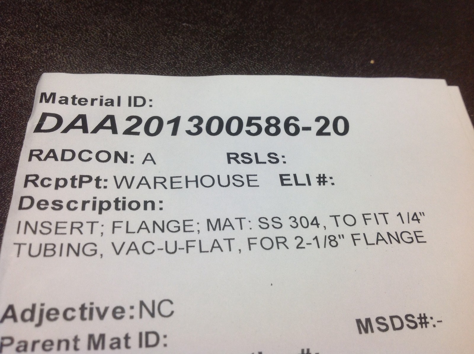 12 HUNTINGTON MECH LABS 2120251 INSERT FLANGE VAC-U-FLAT 2 1/8″ FLANGE NEW $69