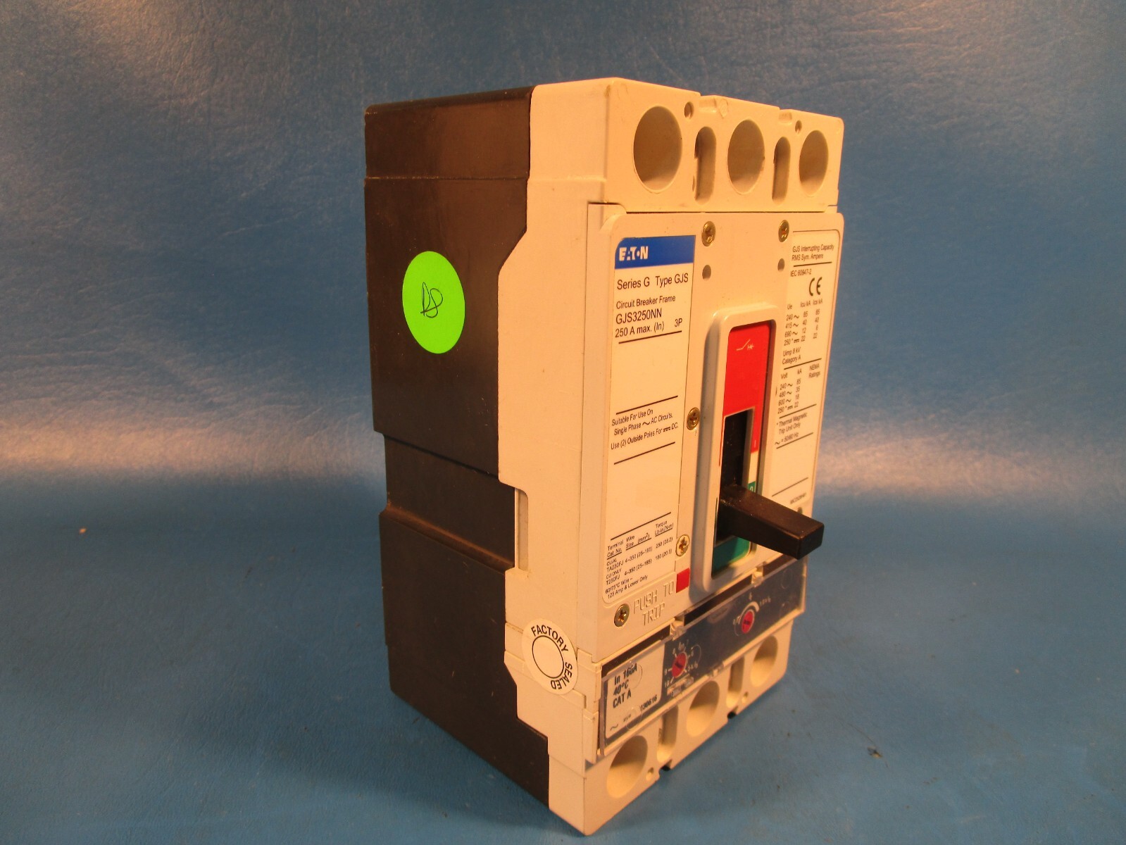 Eaton GJS3160AAWZ1, Molded Case Breakers (MCCBs) GJS 3P 160A 690V 50/60Hz 3Ph G