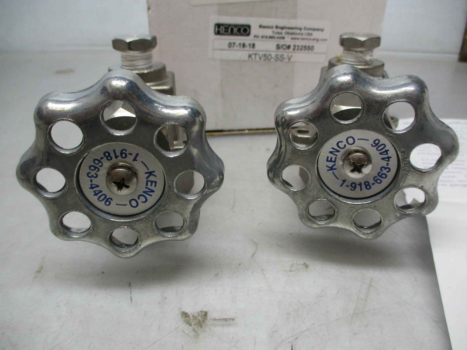 kenco ktv50-SS-V 1/2″ 316 Stainless Steel Valve Set