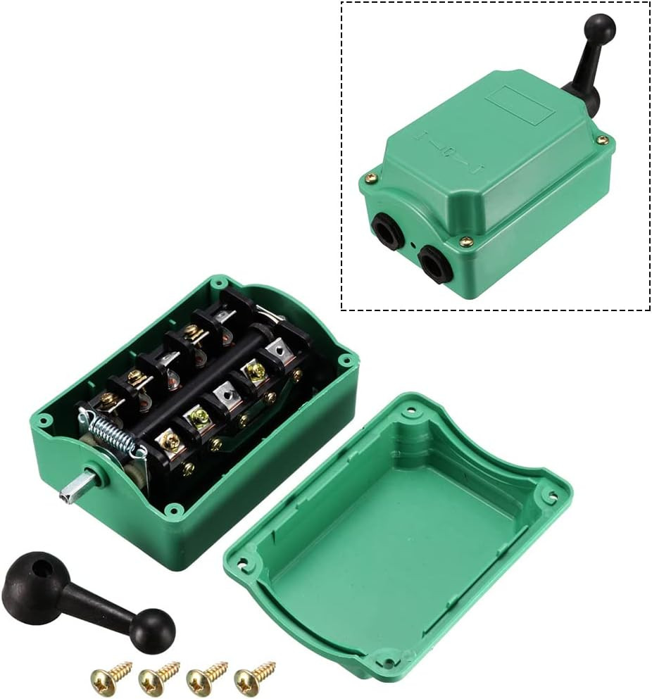 Uxcell Drum Switch QS-30 3 Positon Forward/Off/Reverse Motor Control Plastic She