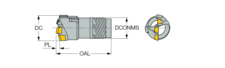 Iscar Drill Tip Head ~ ISD-E3 ~ 0.9375 ~ DT-P1T ~ 8698325