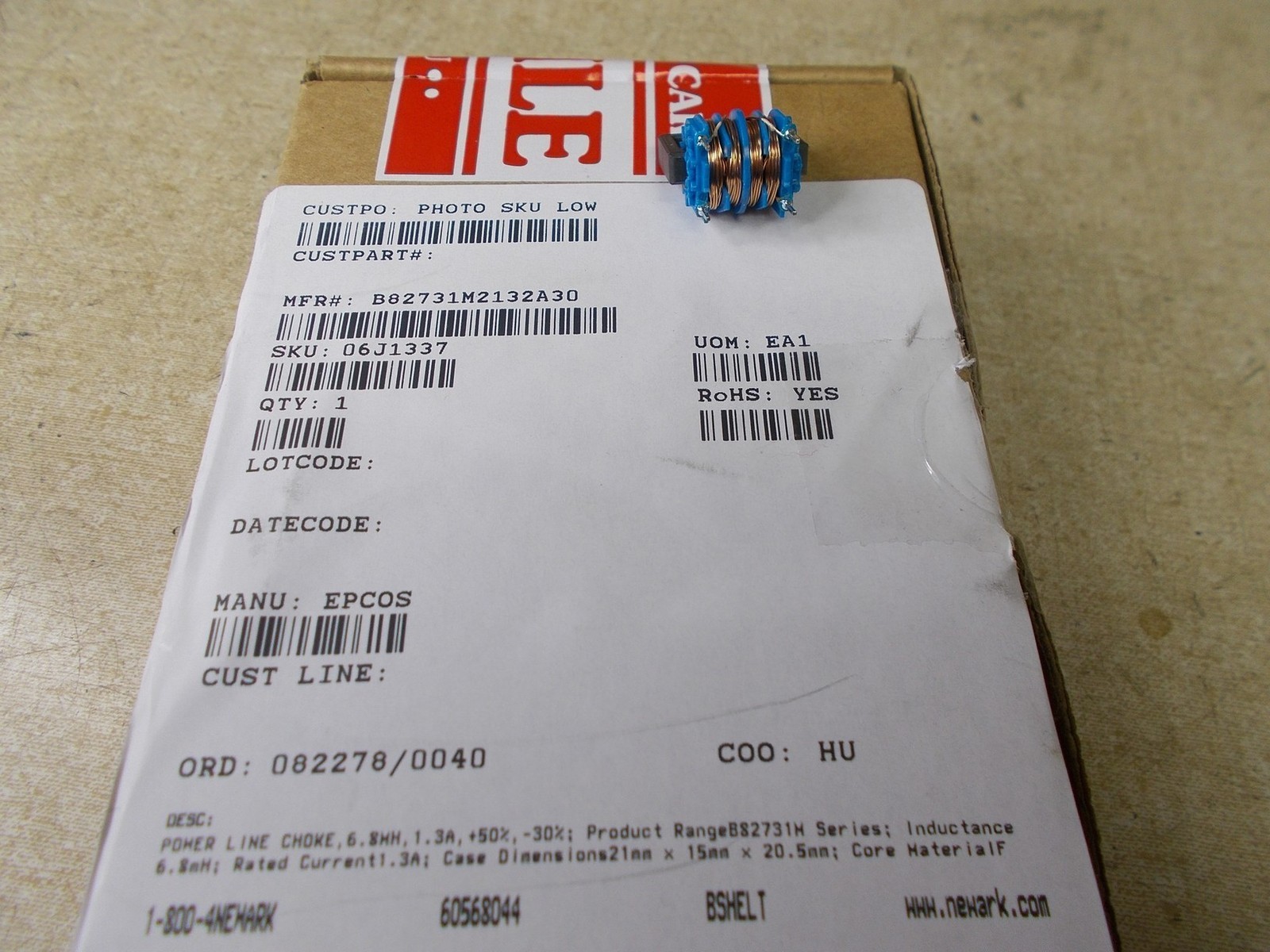 NEW Epcos Powerline Choke B82731M2132A3C *FREE SHIPPING*