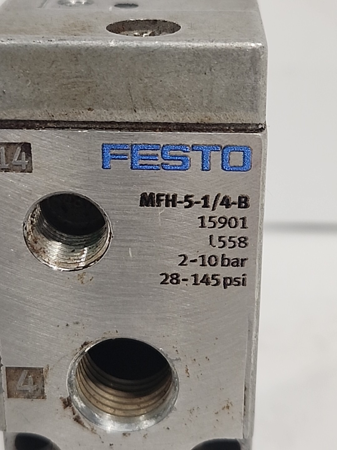 1 USED FESTO MFH-5-1/4-B SOLENOID PNEUMATIC VALVE