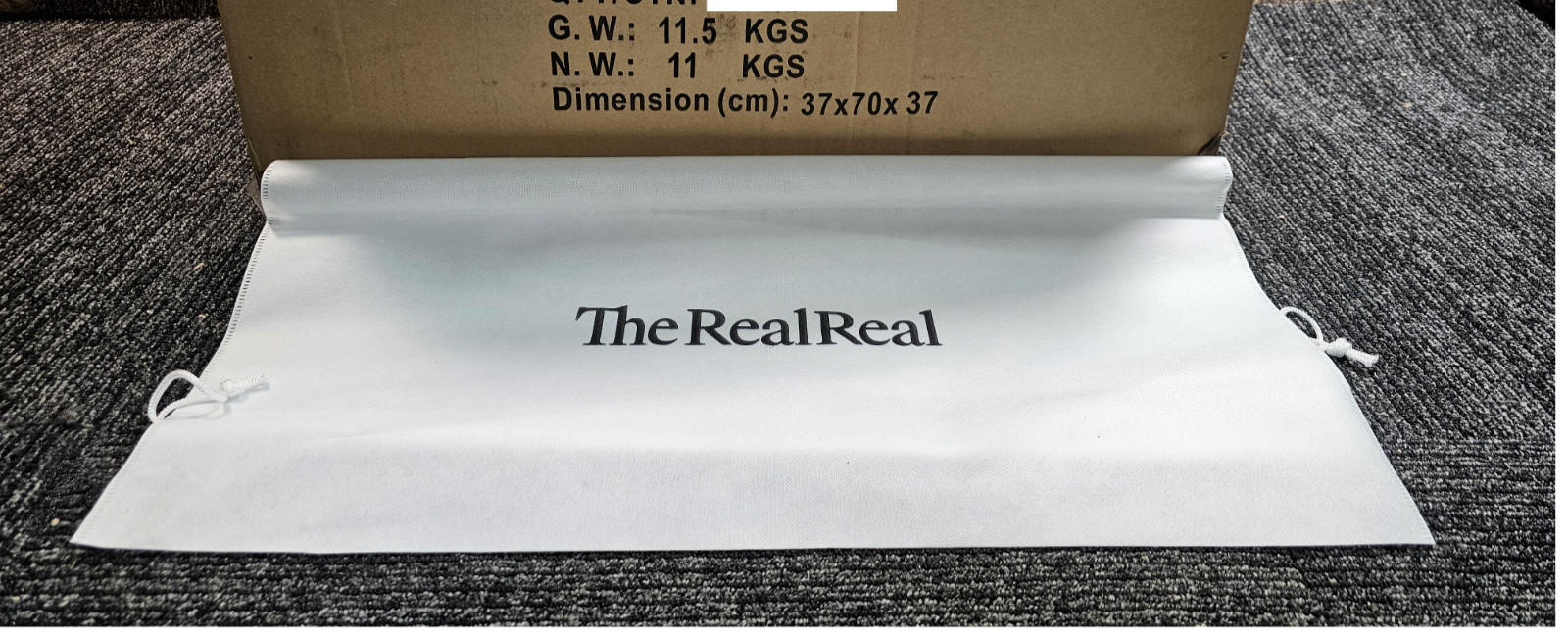 (QTY20) The RealReal Drawstring White Shoe Dust Bag Travel Storage