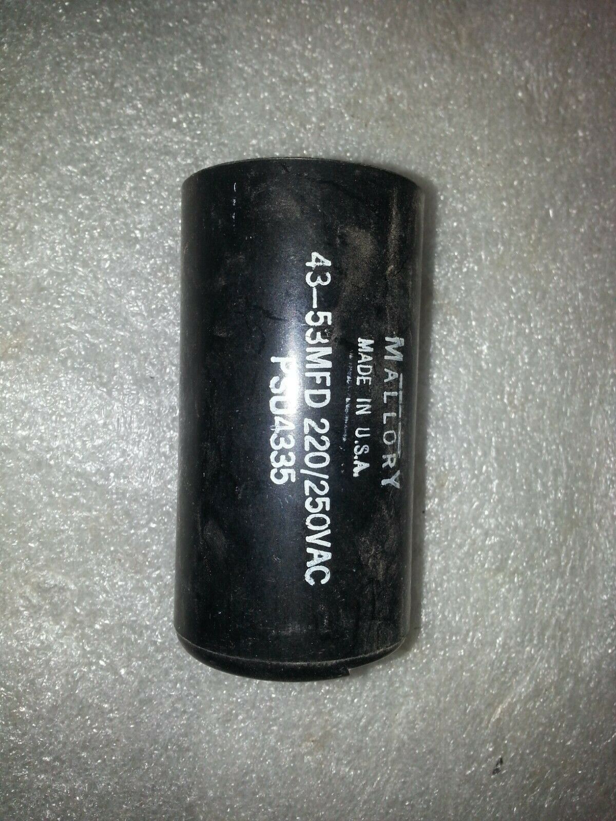 Mallory PSU4335 Motor Start Capacitor 43-53 MFD 220/250VAC Electrical Industrial