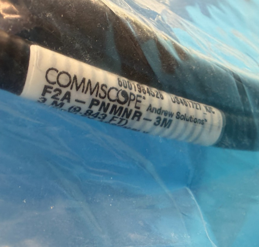 CommScope F2A-PNMNR-3M RF Coax Jumper Cable 3M Andrew Solutions
