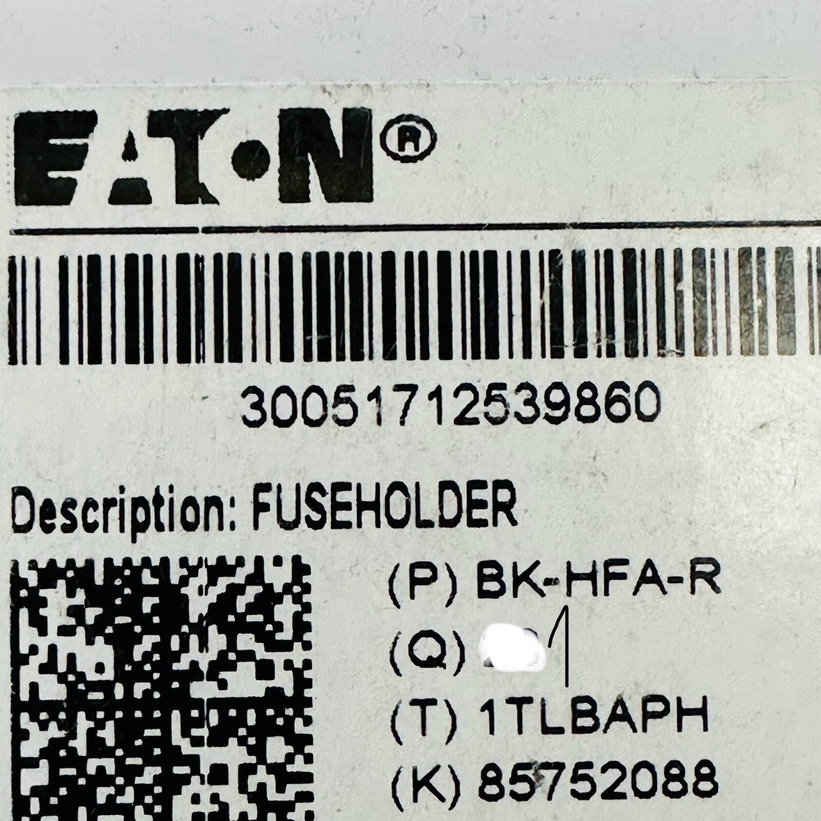 EATON BUSSMANN BK-HFA-R FUSE HOLDER