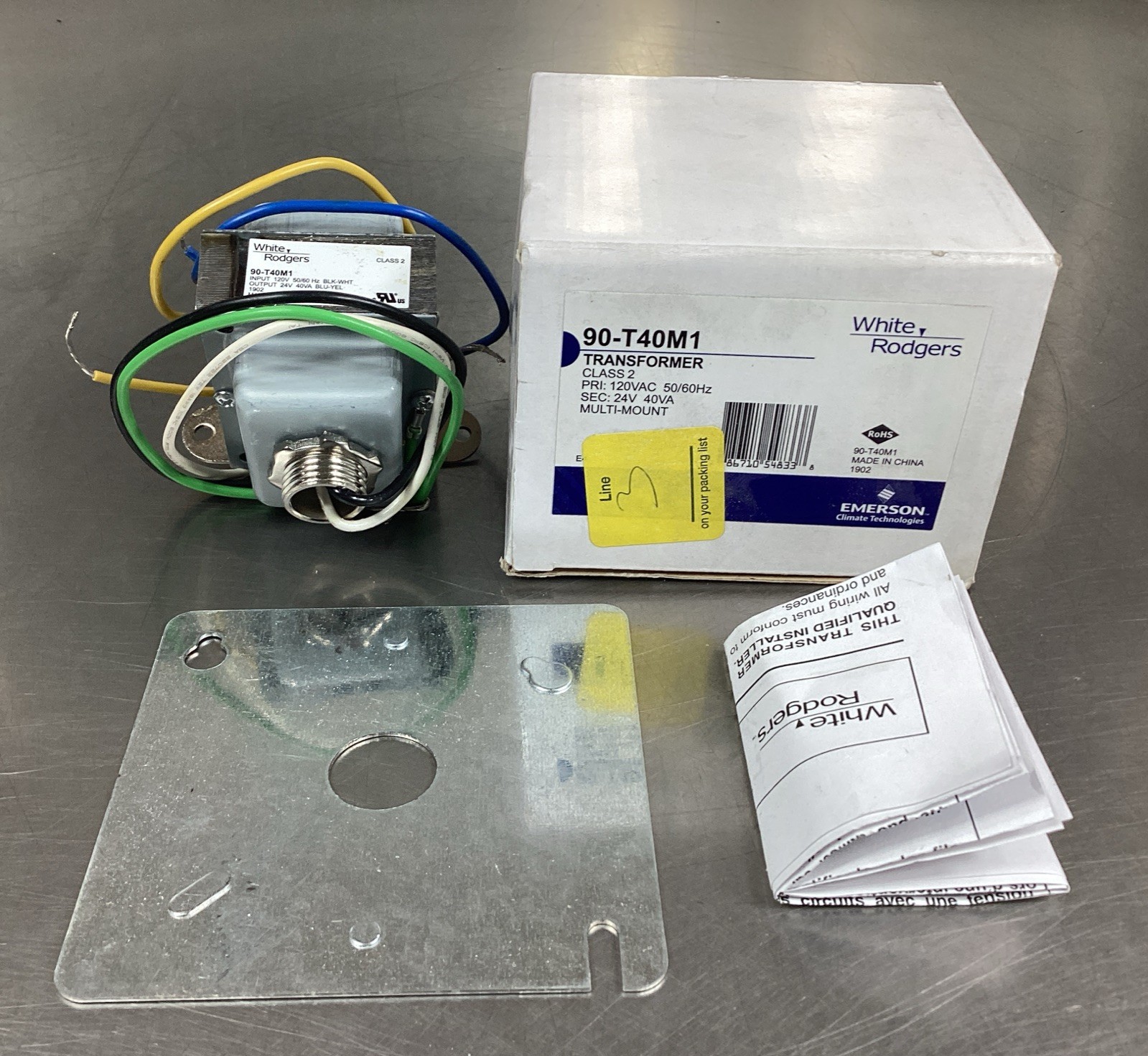 White Rodgers 90-T40M1 Transformer Class 2 120VAC 50/60Hz 4E-47