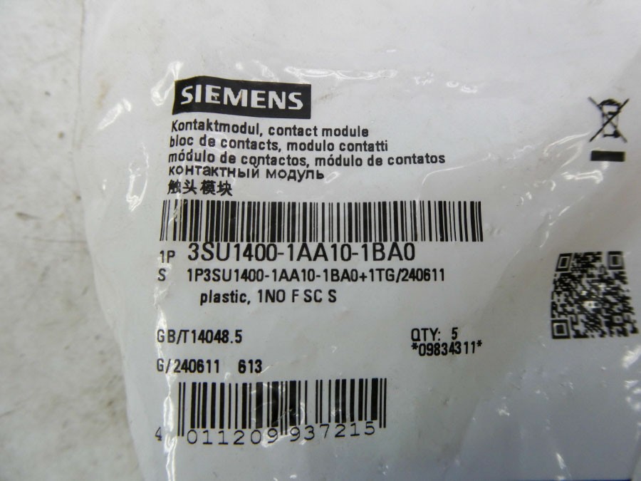 SIEMENS 3SU1400-1AA10-1BA0 (PKG OF 5) NSMP