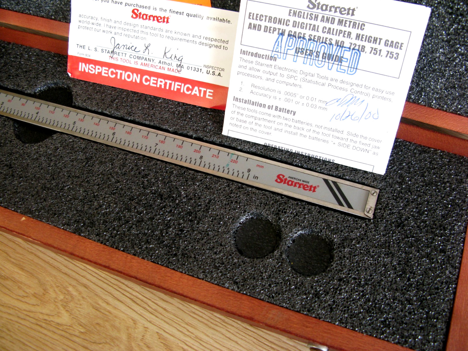 NICE Starrett Digital Caliper 721-9/225, 0-9 in, 0.0005