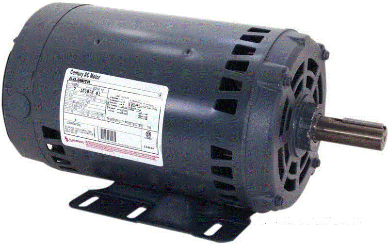 H886 Century motor, 3 phase, ball bearing, 2 HP, 230/460V, 1800RPM, 56HZ Frame