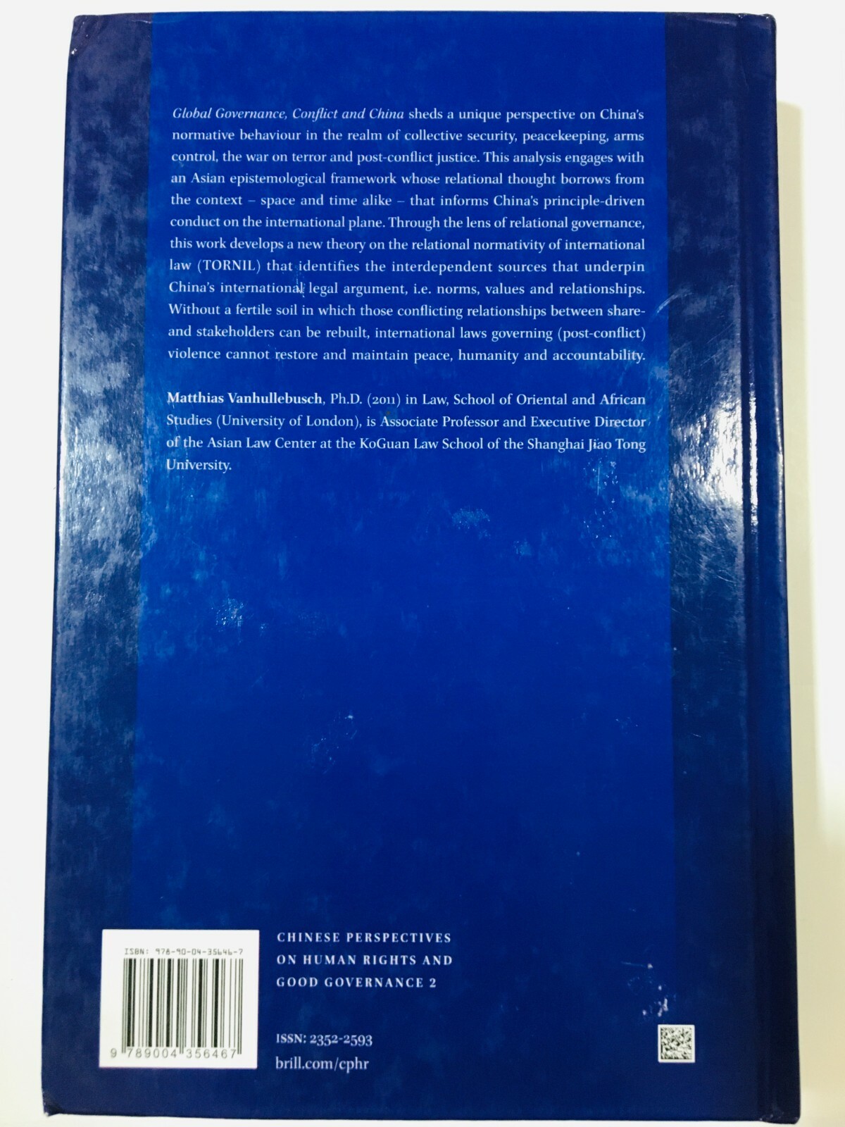 Global Governance, Conflict and China BRILL BOOK