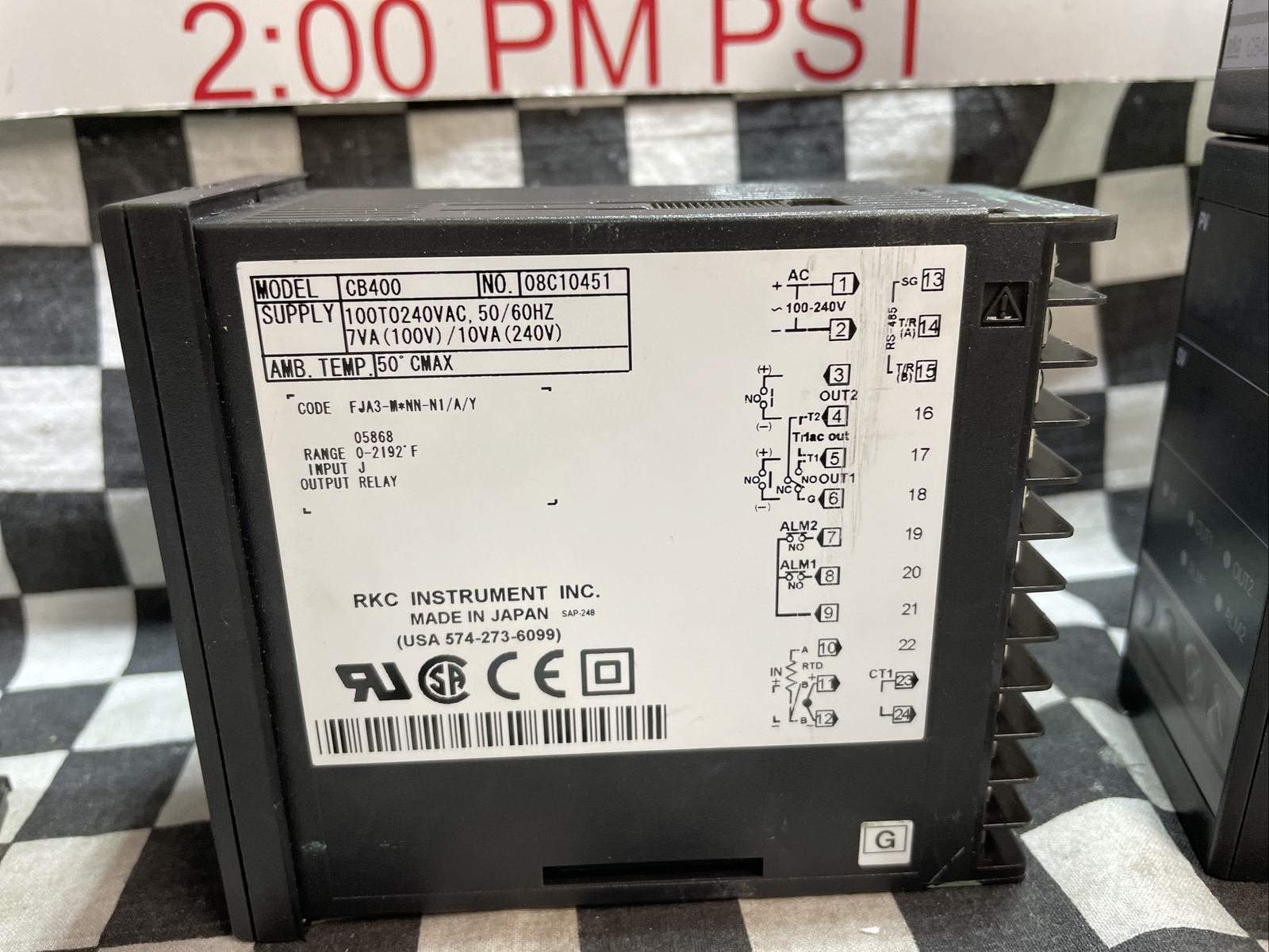 RKC CB400, TEMPERATURE CONTROLLER, FJA3-M*NN-N1/A/Y, LOT OF 5, SHIPSAMEDAY