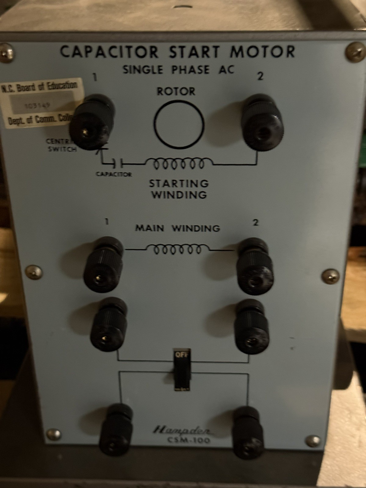 Hampden Engineering Single Phase AC Capacitor Start Motor Model CSM-100