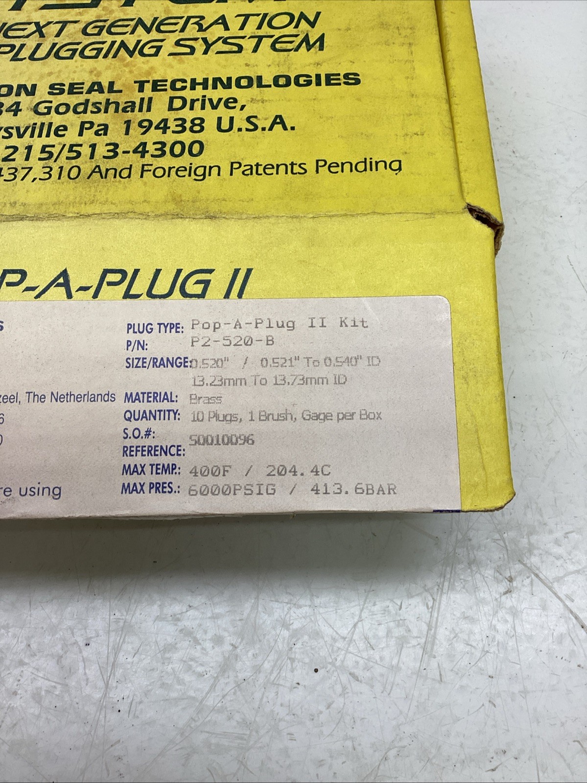 EST Group Inc Pop-A-Plug Kit II P2-520-B NIB