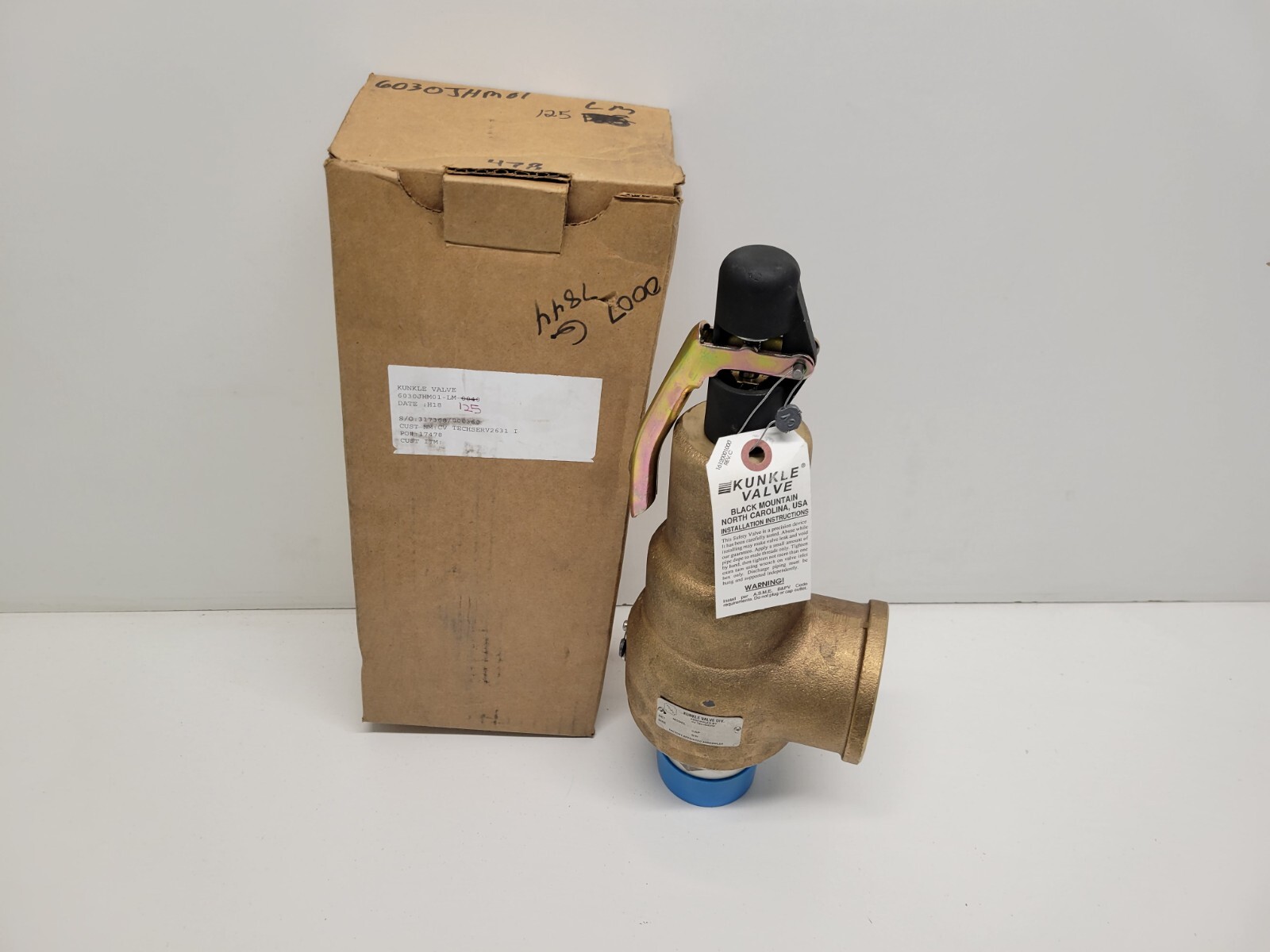 NEW OLD STOCK! KUNKLE 125PSIG SIZE 2 STEAM RELIEF VALVE 6030JHM01-LM-125