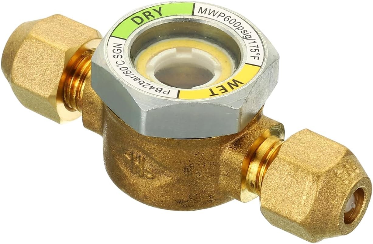 Sight Glass 1 4 x 1 4 SAE Universal Liquid Moisture Indicator for Air