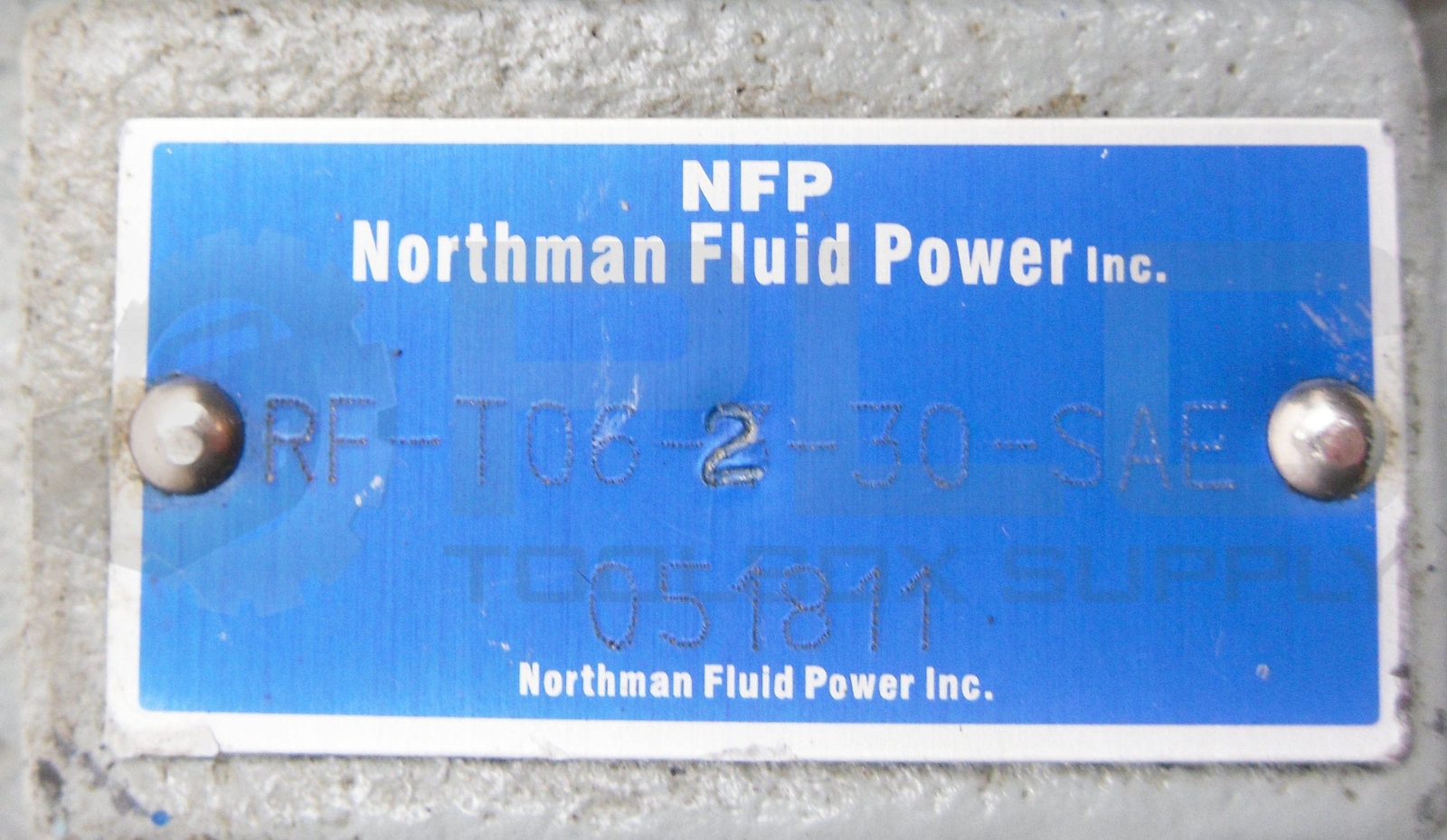 NORTHMAN FLUID PRODUCTS RF-T06-2-30-SAE PRESSURE CONTROL VALVE