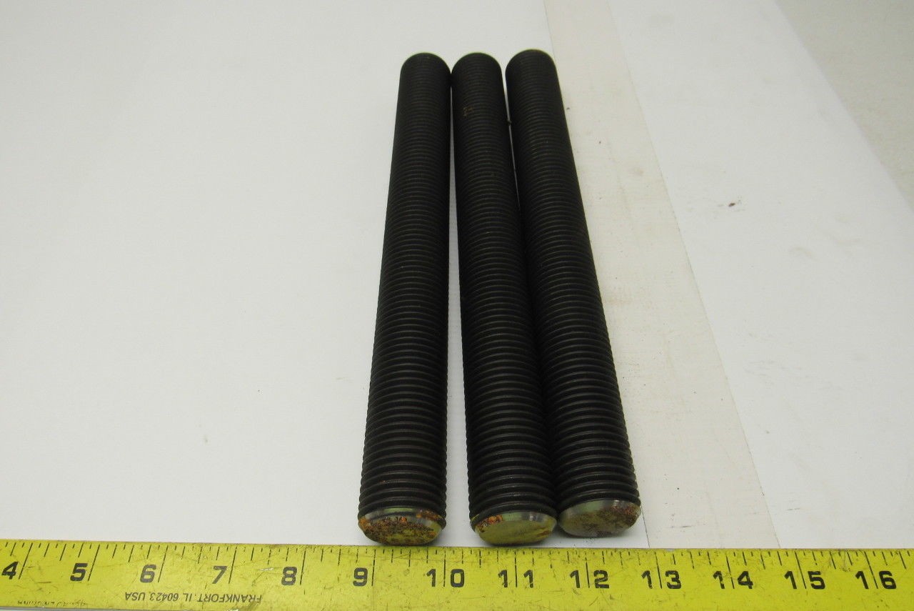 1-1/4″-8×8″ (OAL 8-1/4″) A193 B7 Fully Threaded Stud Black Finish Lot of 3