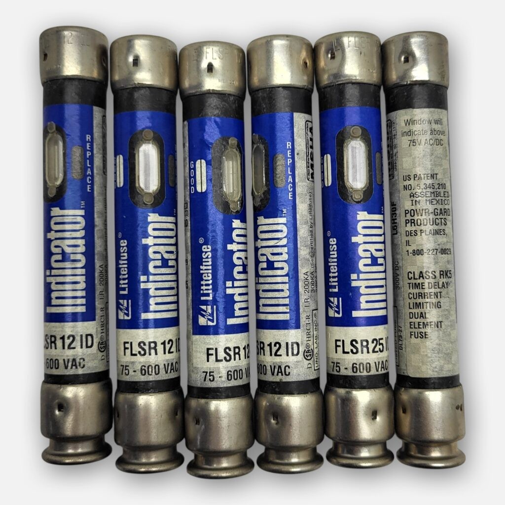 NEW LOT OF 6 LITTLEFUSE FLSR 12 ID INDICATOR FUSE 75-600VAC