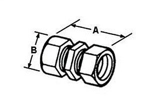 Bridgeport 263-DC EMT Zinc Die Cast Compression Coupling 1-1/4 Inch