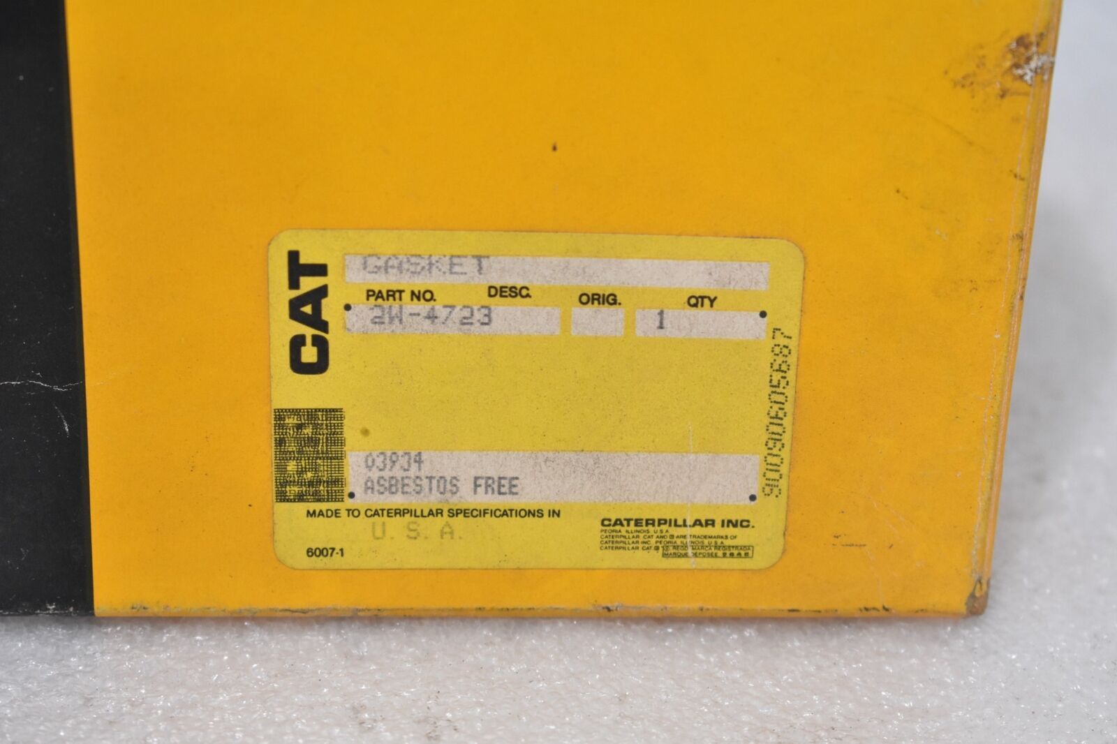 CATERPILLAR 2W-4723 INLET GASKET, GENUINE OEM PART