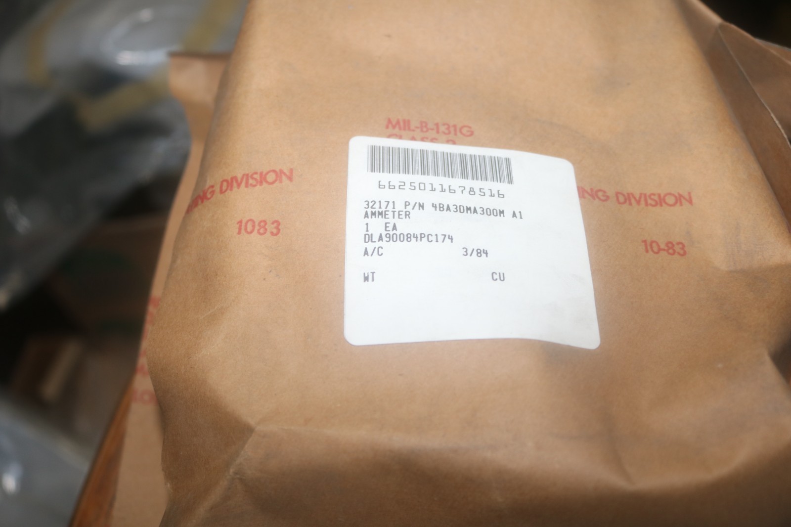 NOS Modutec panel mount DC milliamperes panel mount gauge 4Ba3DMA300M A1
