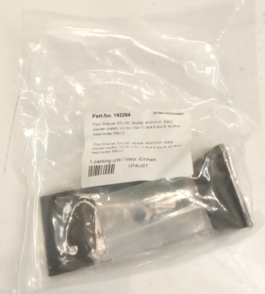 McMaster Carr 5537T576 T-Slot Black Mounting Foot for 60mm High Double/Quad Rail