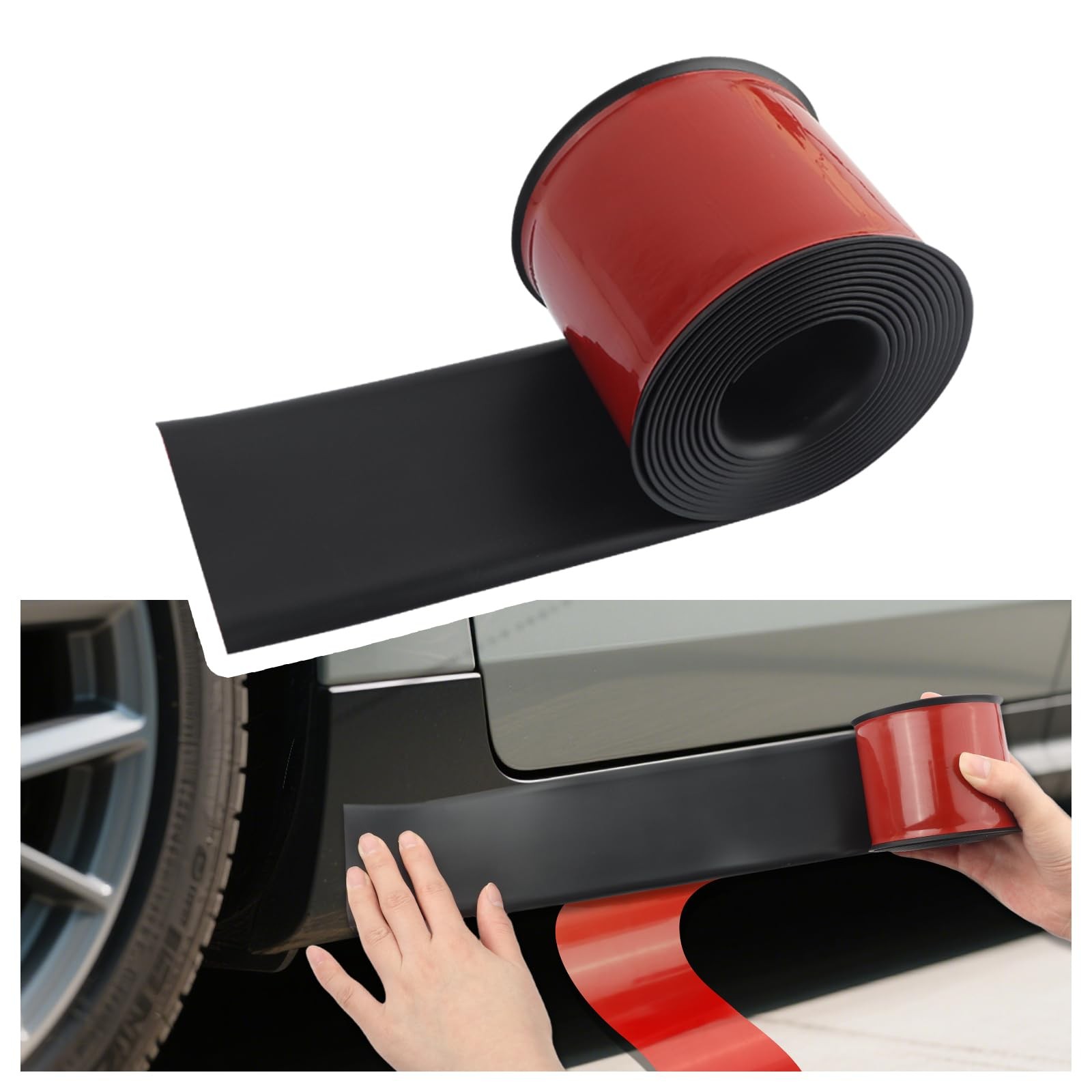 16.4ft Car Side Skirt Protector Adhesive Bumper Guard Trim