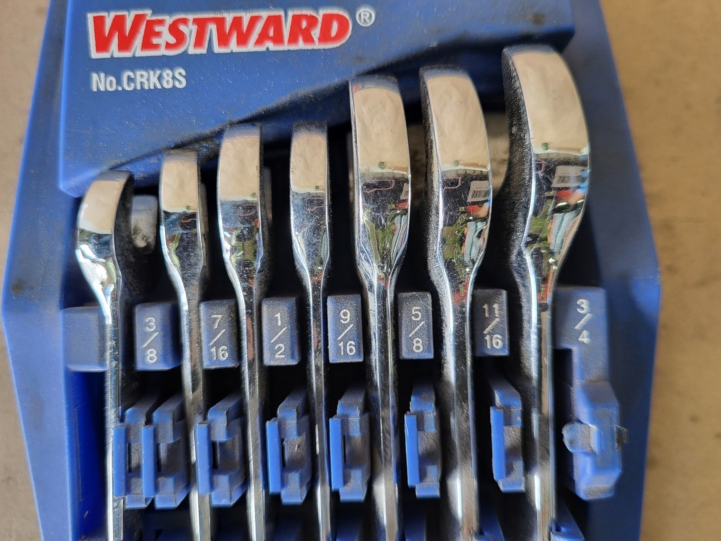 SURPLUS NEW Westward CRK8S 3/8″ – 3/4″ SAE Stubby Combination Wrench Set