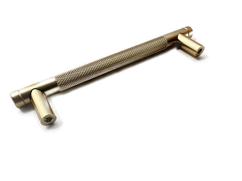 Box of 8 Qty Amerdeco ZH0031 Gold Knurled Cabinet Pull Handle FREE FAST SHIP