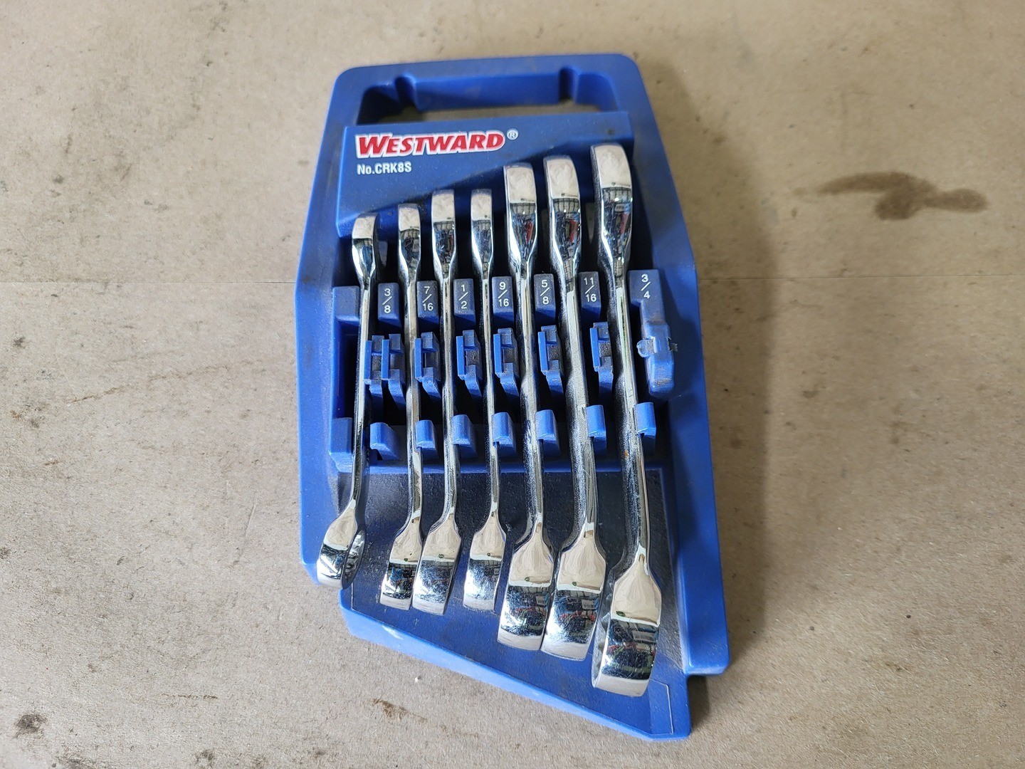 SURPLUS NEW Westward CRK8S 3/8″ – 3/4″ SAE Stubby Combination Wrench Set