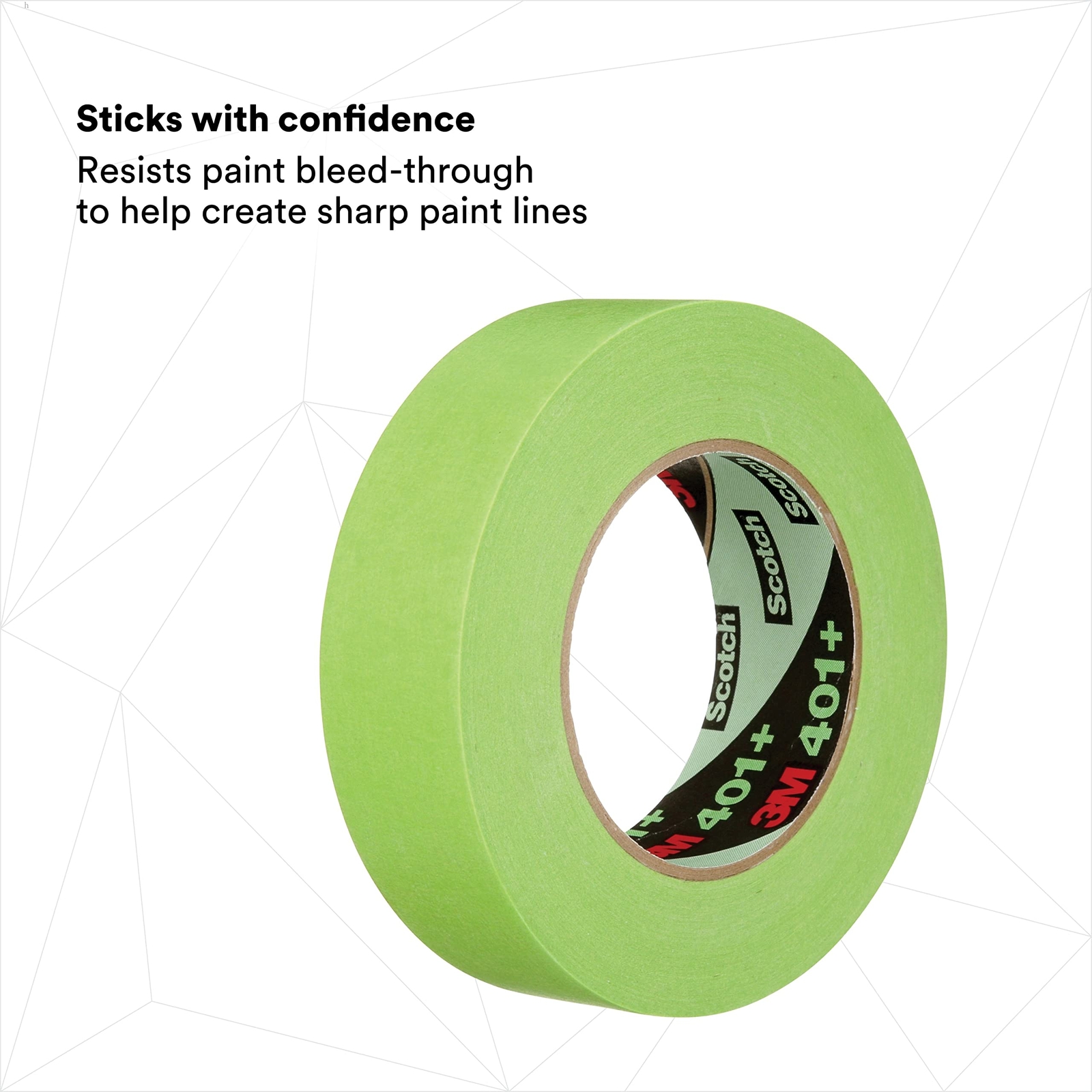 3M High Performance Green Masking Tape 401+ 36 mm x 55 m Conveniently Packaged