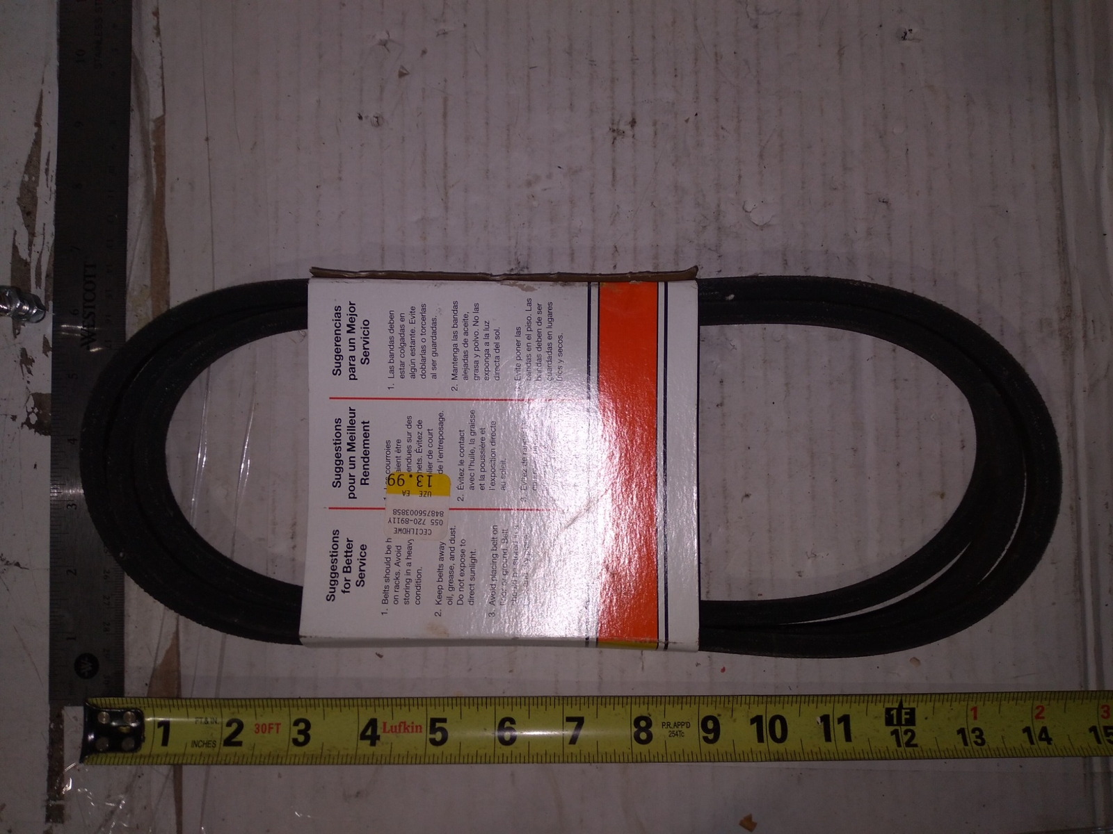 PIX BELTS A93/4L950 V-BELT 1/2 X 95 720-8911