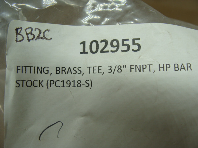 LOT OF 3 BRASS TEES 3/8″ FNPT HP BAR STOCK