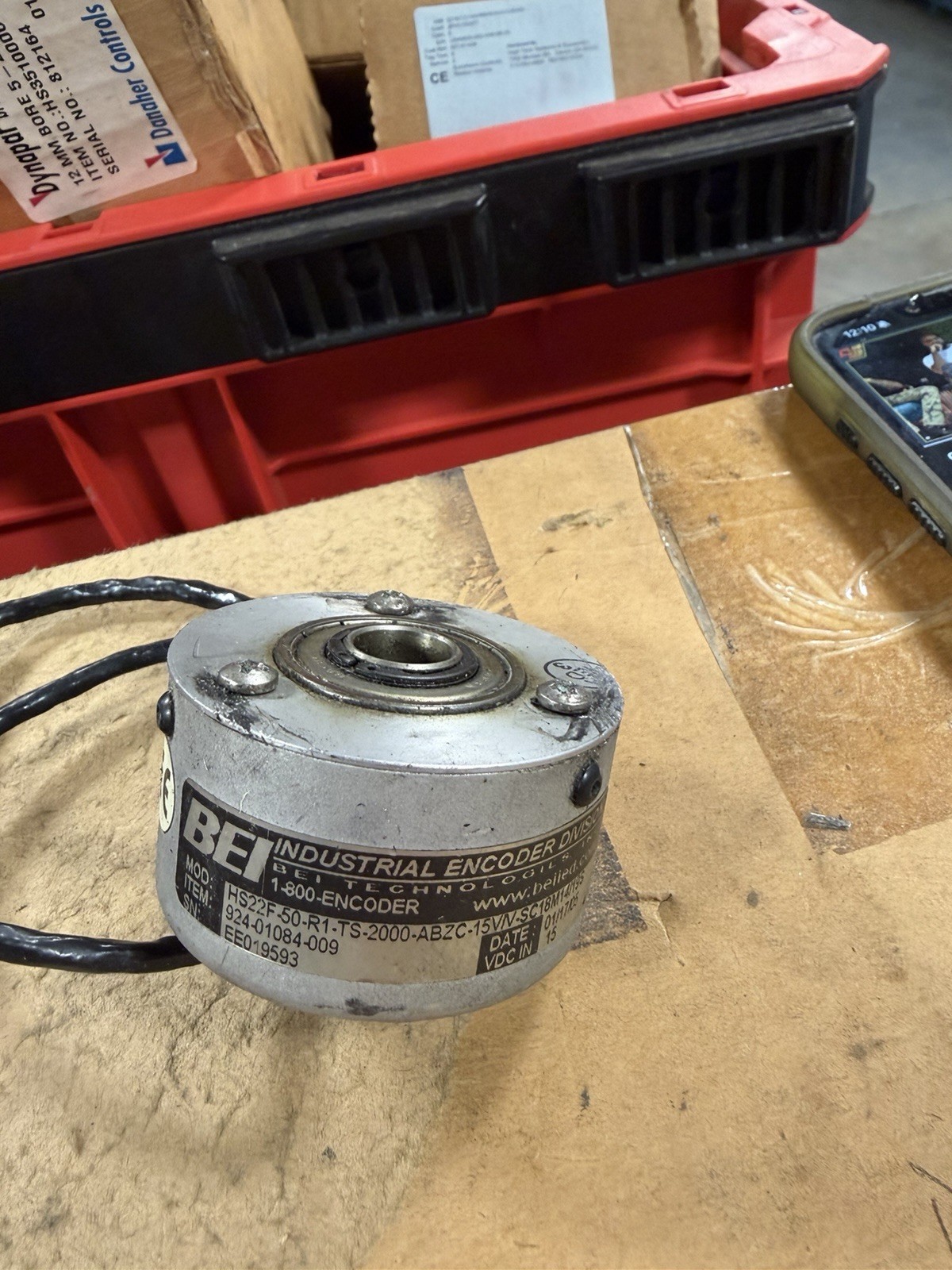BEI HS22F-50-R1-TS-2000-ABZC-15V/V-SC18M14/19S 924-01084-009 15VDC USED