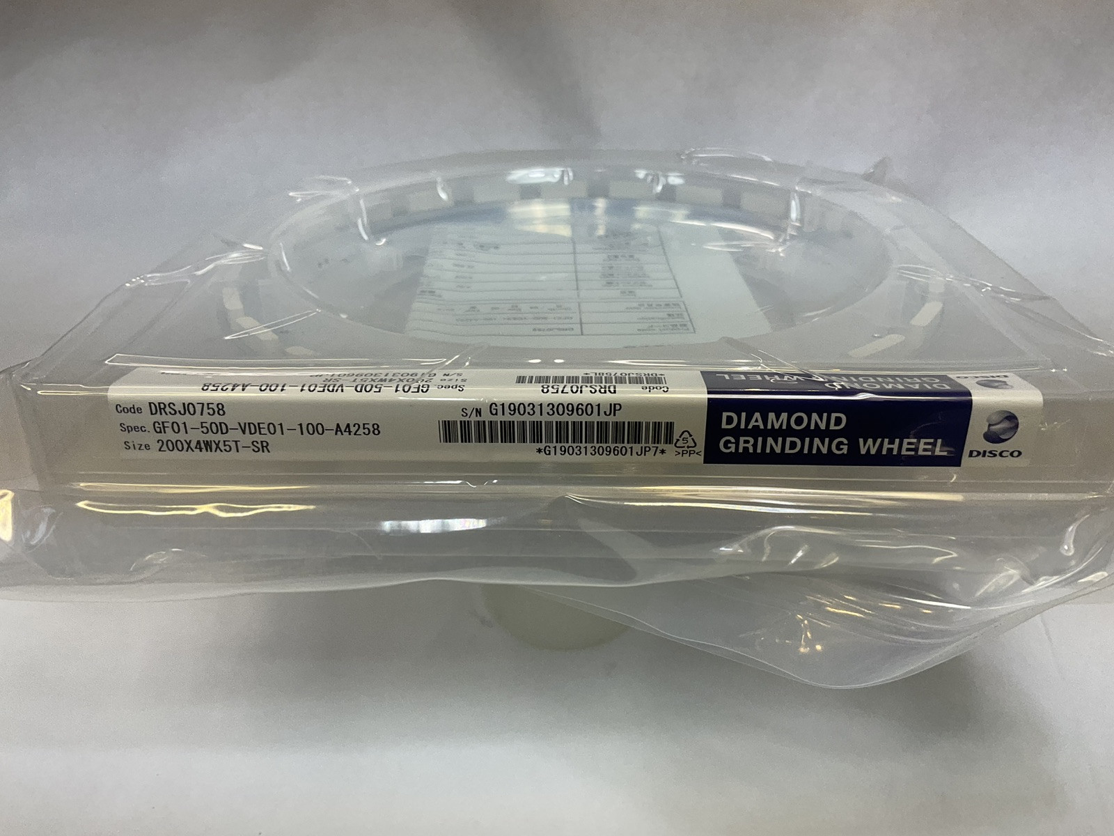 Disco Diamond Grinding Wheel PN: GF01-50D-VDE01-100-A4258