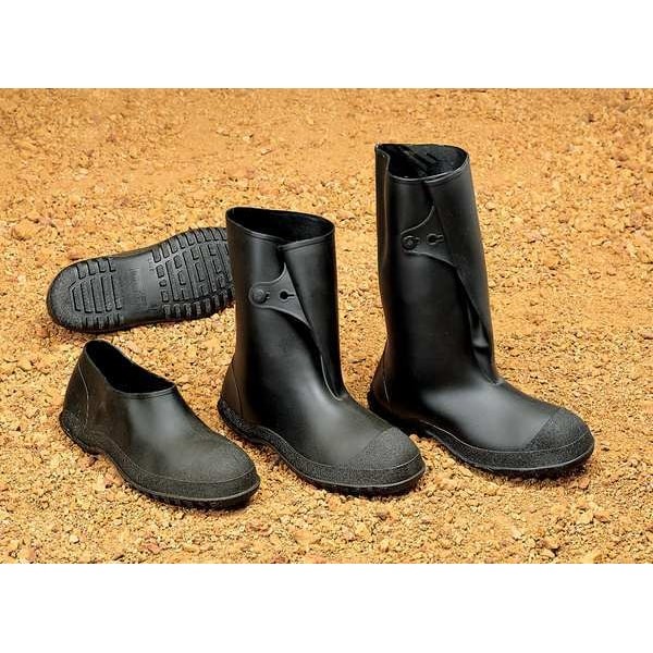 Tingley 35111 Overshoes, Plain Toe, Pvc, 5 In Height, Pull On Closure, Cleated