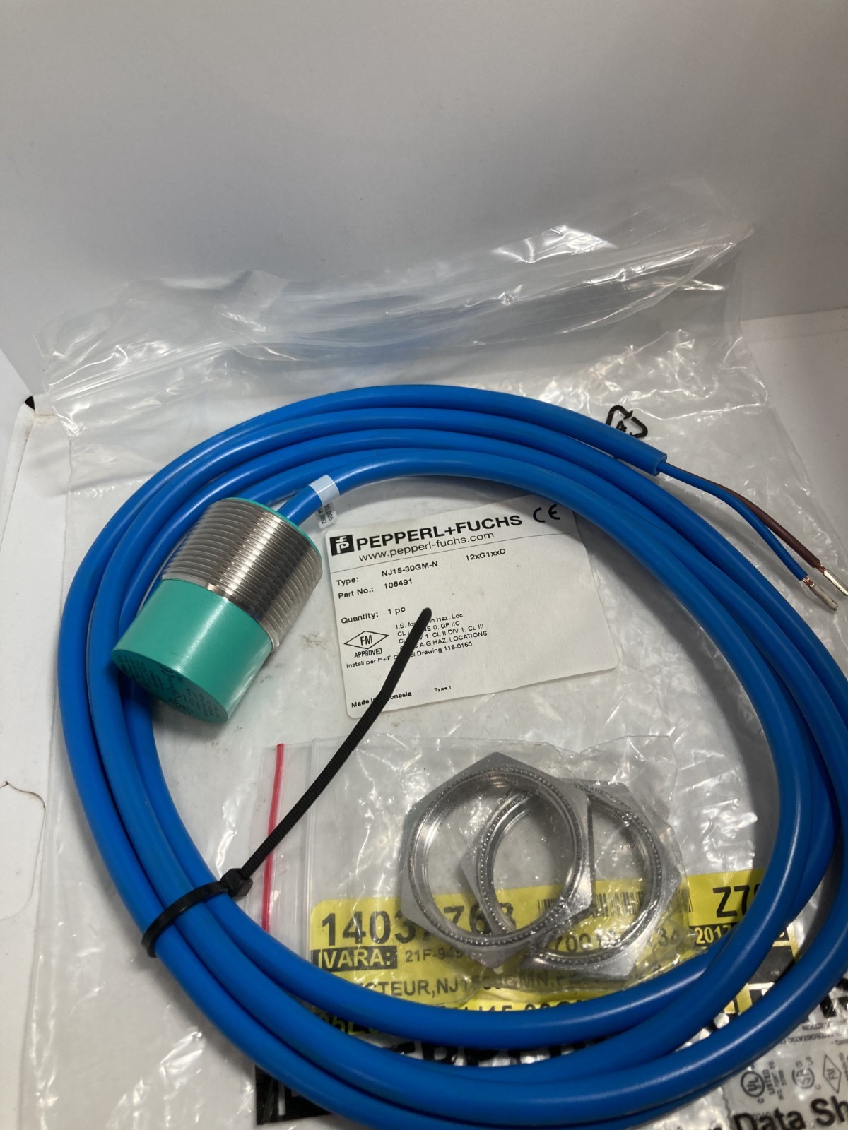 PEPPERL+FUCHS NJ15-30GM-N INDUCTIVE SENSOR (106491) 15MM SEN 5-25V NIB