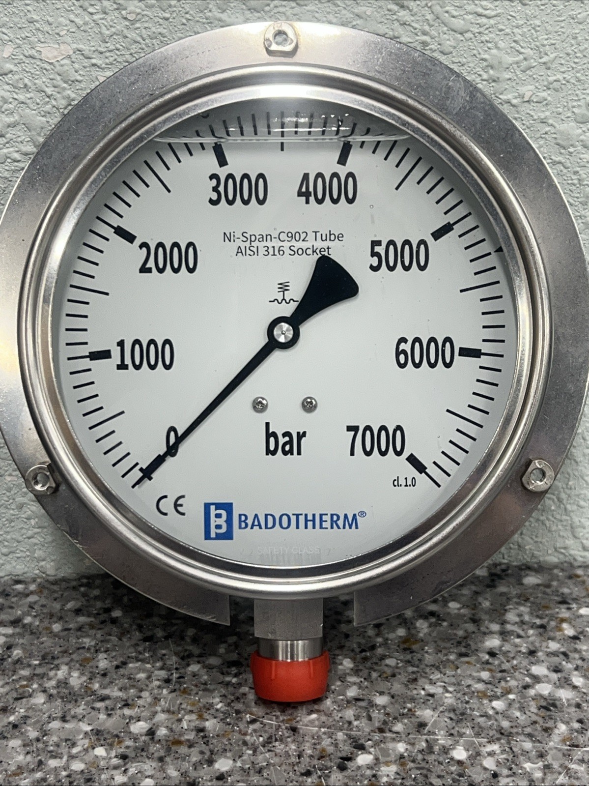 BADOTHERM Ni-Span -C902 Tube AISI 316 Spcket Pressure Gauge 6″ DIA