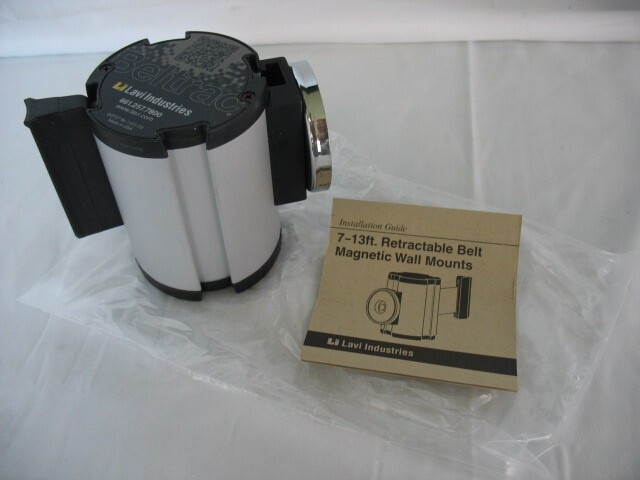 Lavi Industries 50-41300MG/SA/BK Retractable Magnetic Belt Barrier,up to 15′ NEW