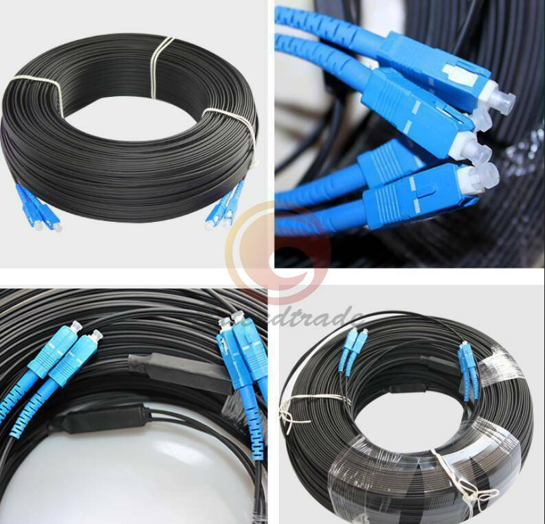 150M Outdoor SC-SC Duplex FTTH Drop Patch Cord G657 Fiber Optic Cable Jumper