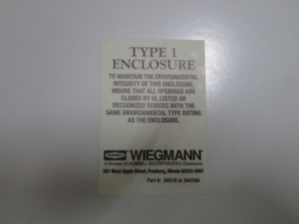 Air Caster AIR-ALARM Wiegmann Enclosure 34418A 12x10x6